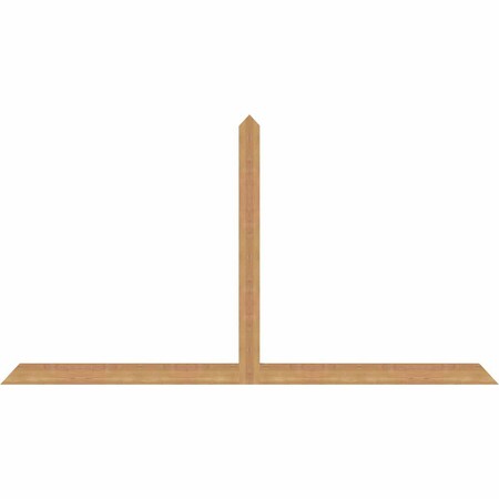 Ekena Millwork Portland Timber Gable Bracket, Western Red Cedar, 84"W x 45"H x 1 1/2"D x 3 1/2"F, 13/12 Pitch GBW084X45X0204POR00SWR